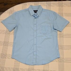 Light Blue Men's Casual Button Down Shirt
